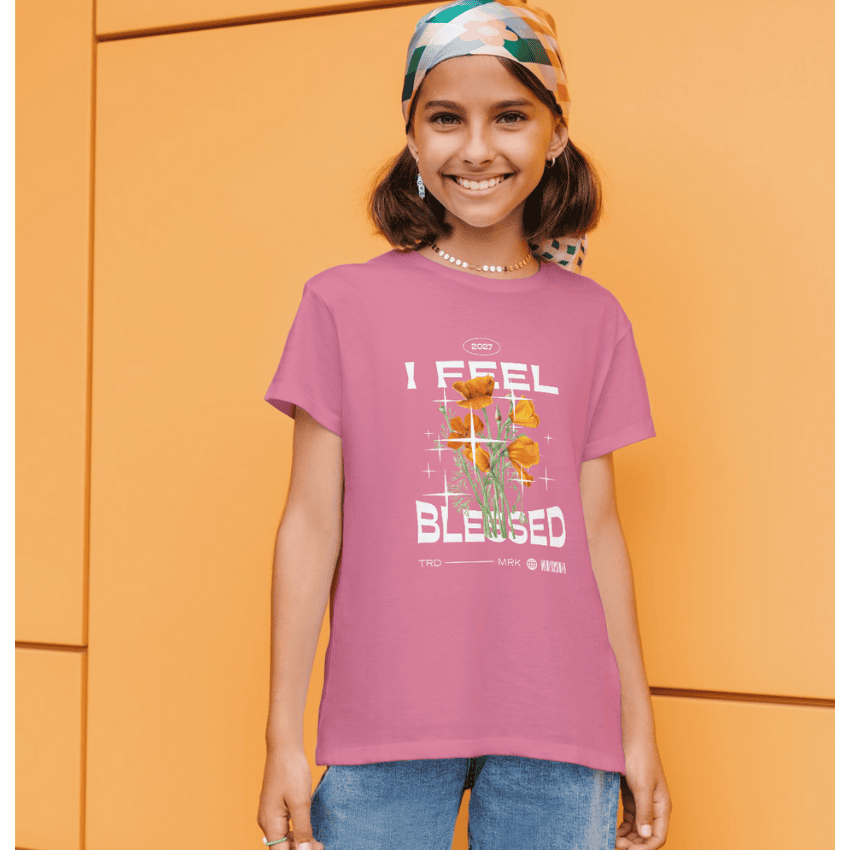 I Feel Flower Blessed Printed Tshirt
